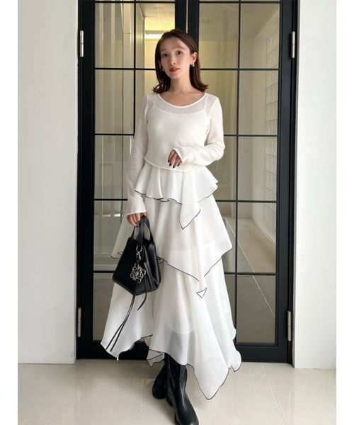 SNIDEL（スナイデル） ワンピース シアーイレヘムニットコンビ