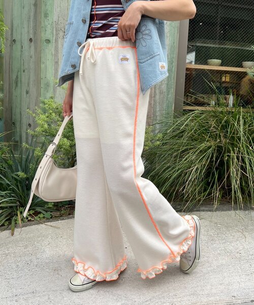 「HELLO.SANFRANCISCO」 イージーパンツ MEDIUM オレンジ レディース_画像5