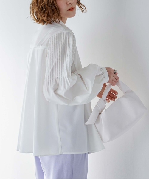 「ur's」 長袖ブラウス M ライトグリーン レディース_画像2