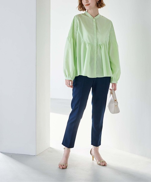 「ur's」 長袖ブラウス M ライトグリーン レディース_画像5