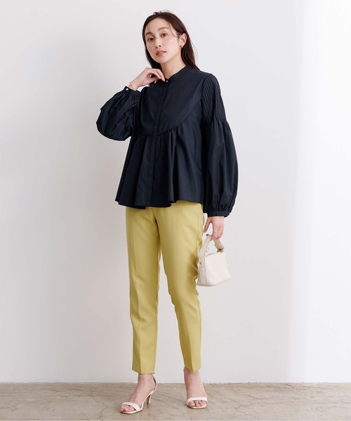 「ur's」 長袖ブラウス M ライトグリーン レディース_画像6