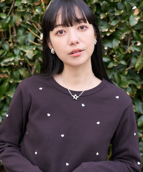 FREAK'S STORE（フリークスストア） tシャツ ミニハート刺繍 ロンT
