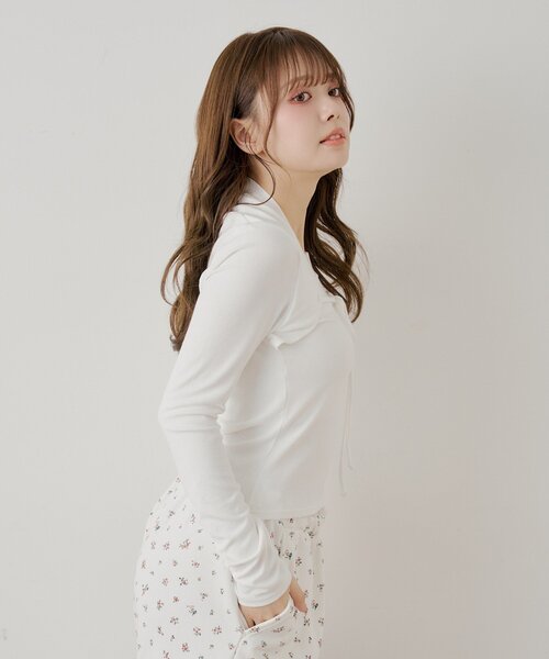 Chico（チコ） tシャツ ボレロ風レースレイヤードトップス レディース