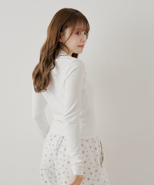 Chico（チコ） tシャツ ボレロ風レースレイヤードトップス レディース