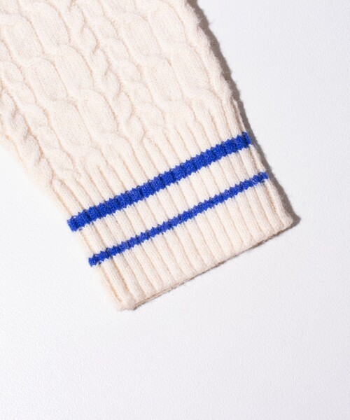 「GEVACO」 長袖ニット M アイボリー メンズ_画像4