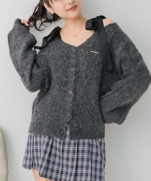 リボンカーディガンれぴ様 カーディガン ribbon sailor color knit cardigan /リボンセーラー