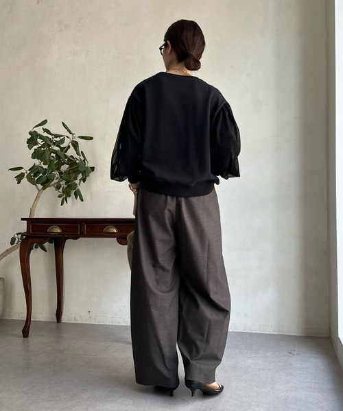 「DouDou」 スウェットカットソー FREE グレー レディース_画像7