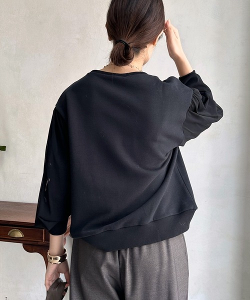 「DouDou」 スウェットカットソー FREE グレー レディース_画像8