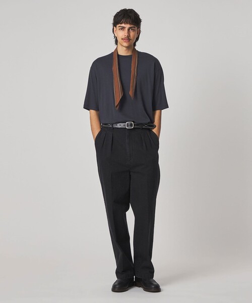 【BLACK】<Steven Alan>ノースリーブ Tシャツ STEVEN ALAN（スティーブンアラン） tシャツ 「Steven Alan」ベロア