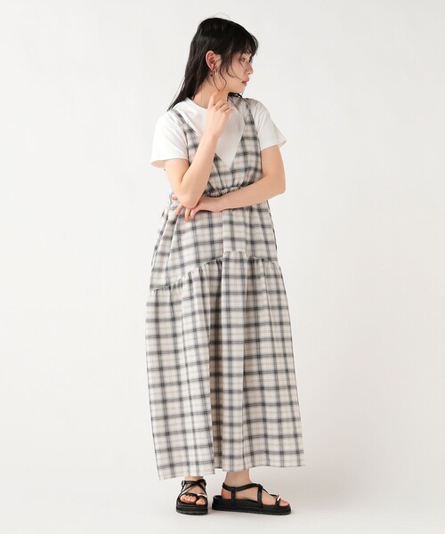 新品タグ付き バーバリー ワンピース チェック ティアードスカート ニットワンピ BEAMS HEART（ビームス ハート） ワンピース 「7/2値下げ」チェック