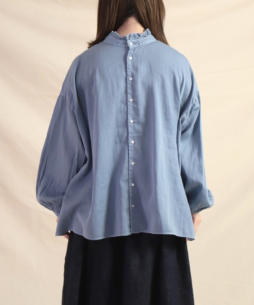 「Brocante」 長袖ブラウス 2 ライトグレー レディース_画像9