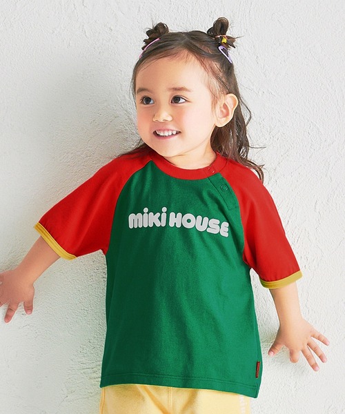 tシャツ 「WEB限定」バイカラー バックロゴ半袖Ｔシャツ キッズ 子供服 男の子 女の子の画像