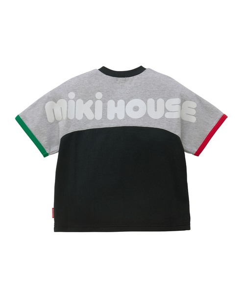tシャツ 「WEB限定」バイカラー バックロゴ半袖Ｔシャツ キッズ 子供服 男の子 女の子の画像