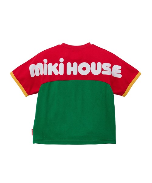 tシャツ 「WEB限定」バイカラー バックロゴ半袖Ｔシャツ キッズ 子供服 男の子 女の子の画像