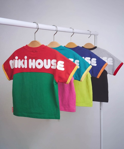 tシャツ 「WEB限定」バイカラー バックロゴ半袖Ｔシャツ キッズ 子供服 男の子 女の子の画像