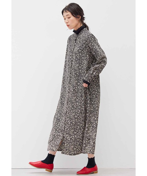 「Live in comfort」 長袖ワンピース 4L レッド レディース_画像4