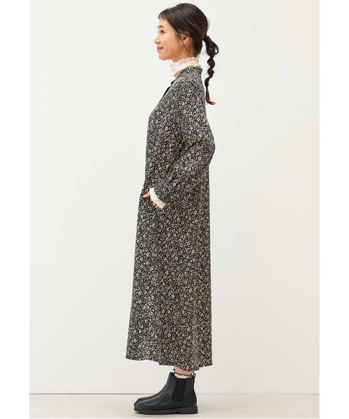 「Live in comfort」 長袖ワンピース 4L レッド レディース_画像9