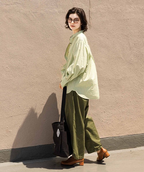 「niko and...」 パンツ MEDIUM カーキ レディース_画像3