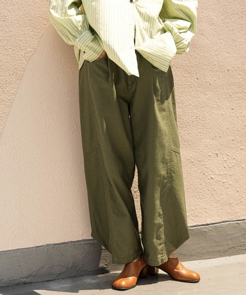 「niko and...」 パンツ MEDIUM カーキ レディース_画像5