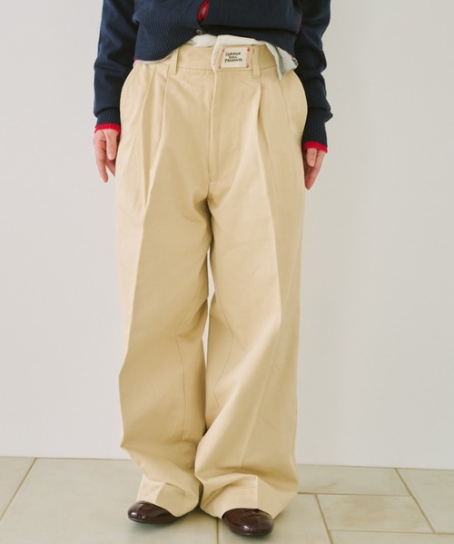 common gull products. 二層の腰回りなチノパンツ ベージュS common gull products. チノパン 二層の腰周りなチノパンツ レディース