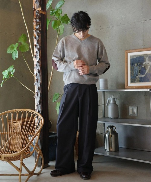 19ss エルボーパッチVネックニット Maison Margiela - エルボーパッチ セーター / ニット / セーター / V