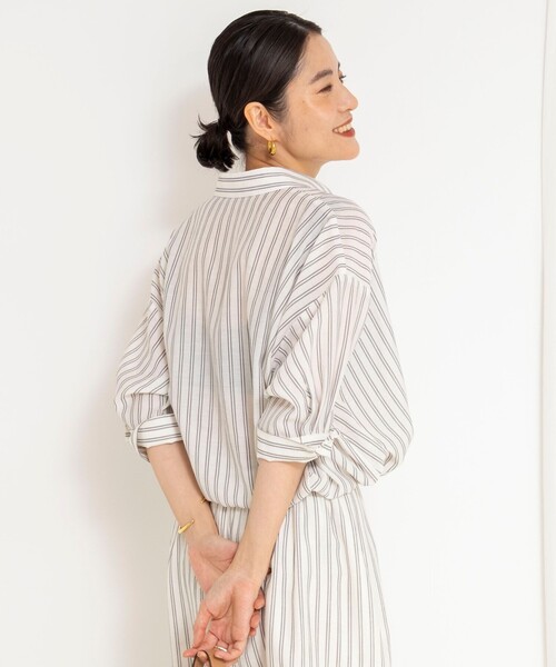 ブラウス シャツ ウォッシャブルドロストシャツ レディースの画像