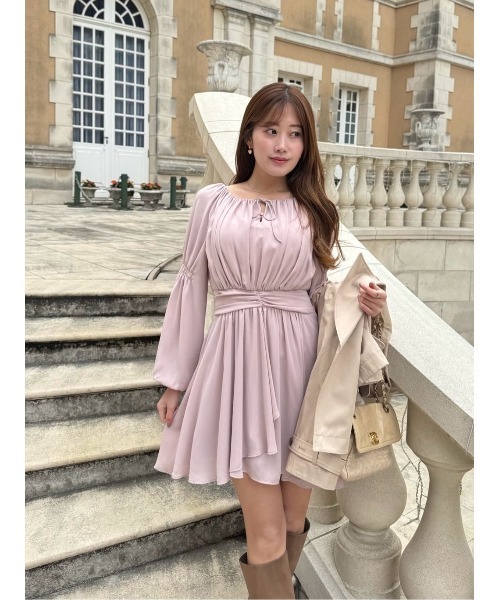ハーリップトゥ♡ Anaelle Chiffon Mini Dress サイズS Anaelle Chiffon Mini Dress