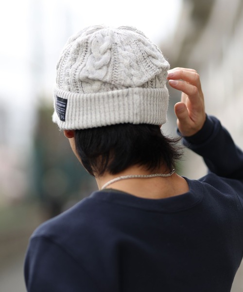 「AMBIGUOUS」 ニットキャップ FREE ブラックミックス メンズ_画像5