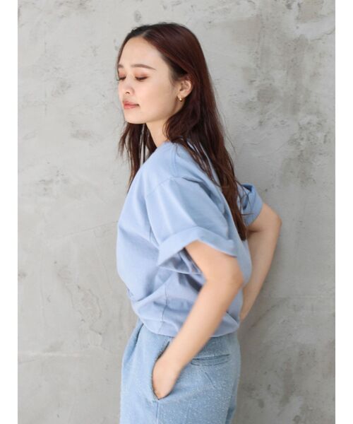 tシャツ ヴィンテージウォッシュロゴビックTee レディースの画像