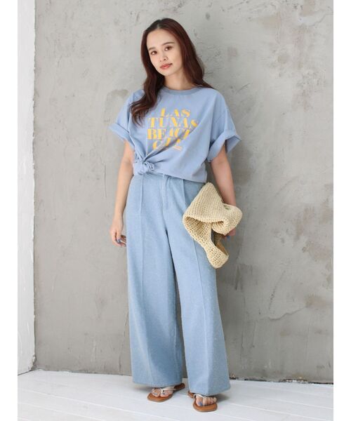 tシャツ ヴィンテージウォッシュロゴビックTee レディースの画像