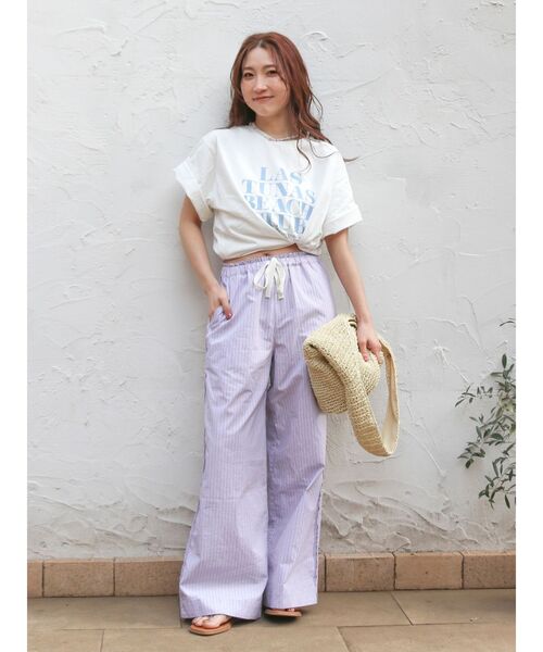 tシャツ ヴィンテージウォッシュロゴビックTee レディースの画像