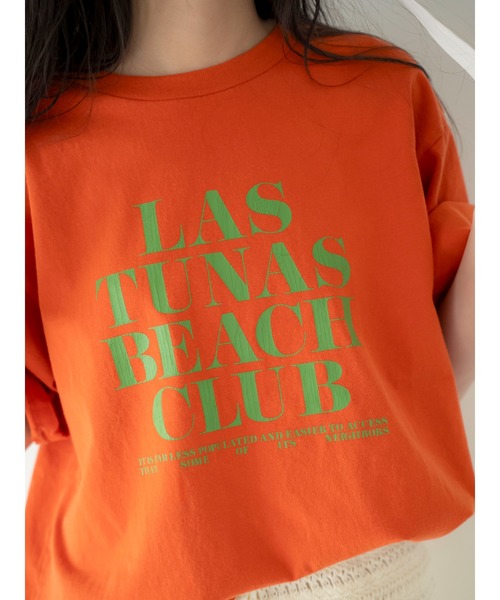 tシャツ ヴィンテージウォッシュロゴビックTee レディースの画像