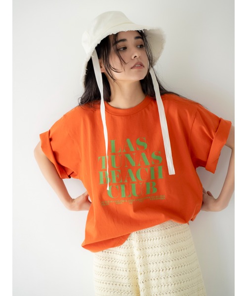 tシャツ ヴィンテージウォッシュロゴビックTee レディースの画像