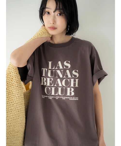 tシャツ ヴィンテージウォッシュロゴビックTee レディースの画像