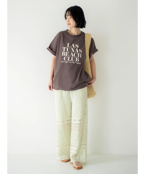 tシャツ ヴィンテージウォッシュロゴビックTee レディースの画像
