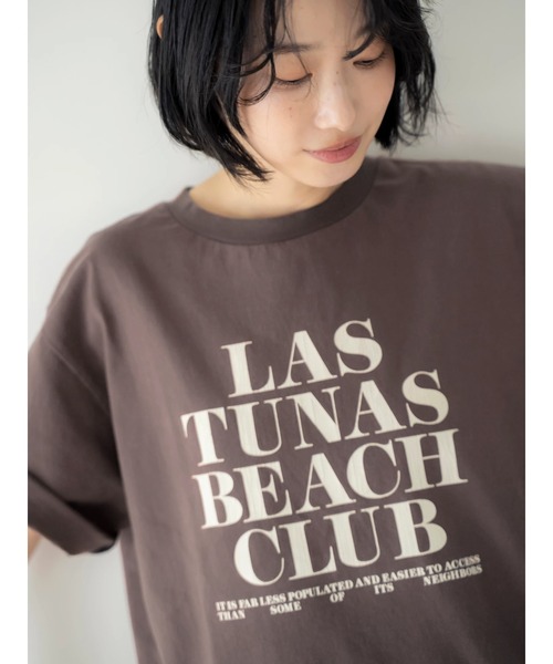 tシャツ ヴィンテージウォッシュロゴビックTee レディースの画像