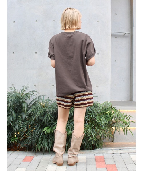 tシャツ ヴィンテージウォッシュロゴビックTee レディースの画像