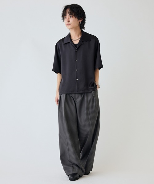 Lui's（ルイス） シャツ 半袖 ヴィンテージサテンボクシーショト