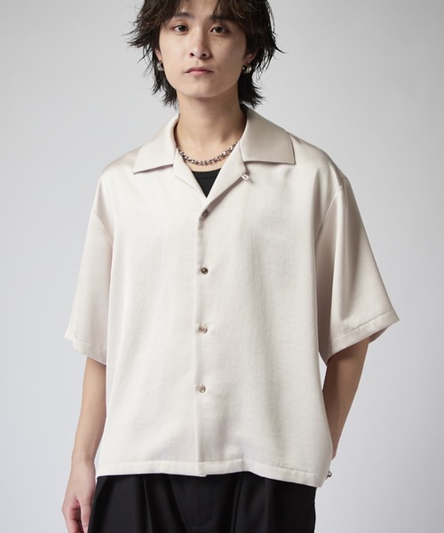 Lui's（ルイス） シャツ 半袖 ヴィンテージサテンボクシーショト