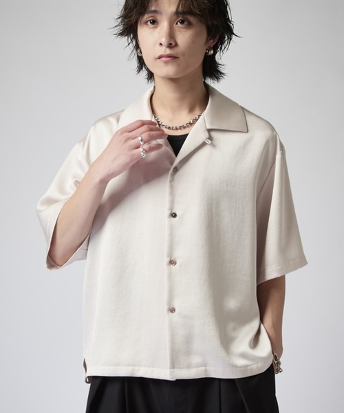 Lui's（ルイス） シャツ 半袖 ヴィンテージサテンボクシーショト
