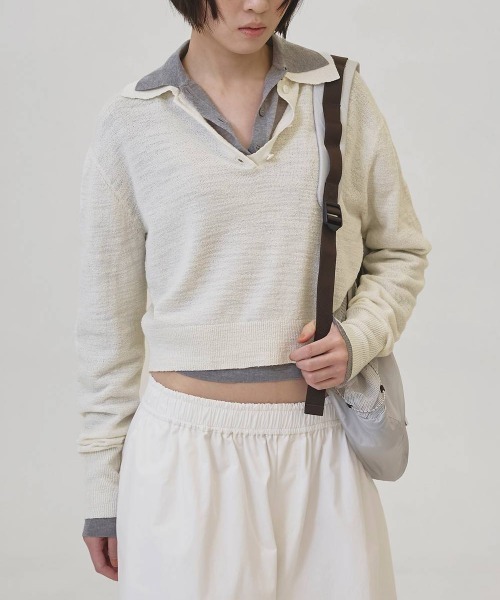 【レディース】Layered Polo Knit【美品】 TODAYFUL ニット セーター Layered Polo Knit レディース : ZOZOTOWN