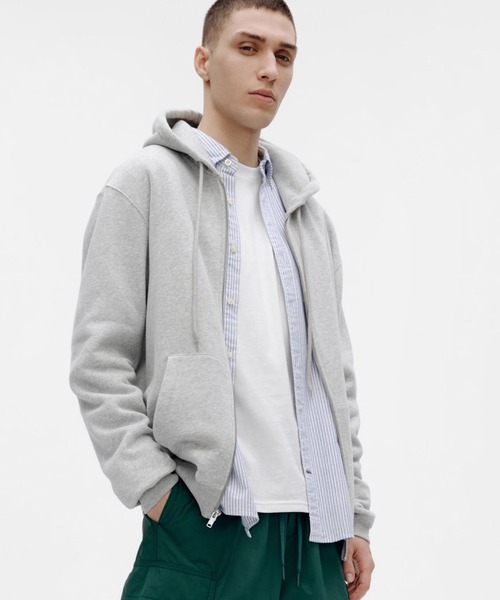 GAP（ギャップ） ジップアップパーカー L ライトグレー メンズ