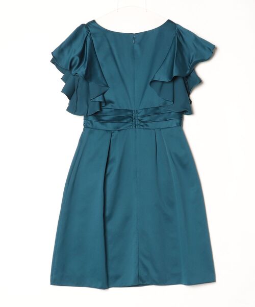 「RUIRUE BOUTIQUE」 フリル半袖ワンピース M ブルー レディース_画像2