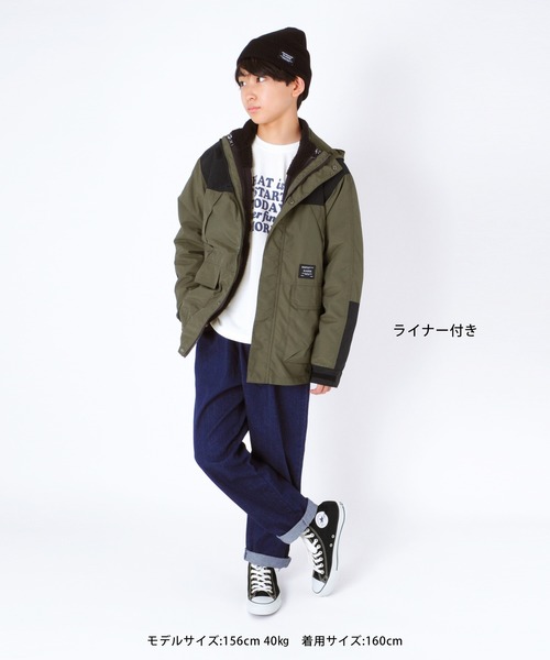 「GLAZOS」 「KIDS」マウンテンパーカー 140cm カーキ キッズ_画像2