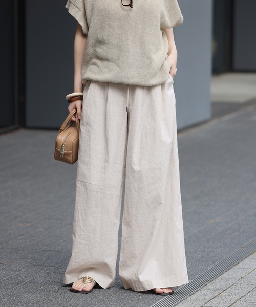 「JOURNAL STANDARD relume」 イージーパンツ 38 ベージュ レディース