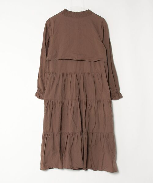 「w closet」 長袖ワンピース M ブラウン レディース_画像2