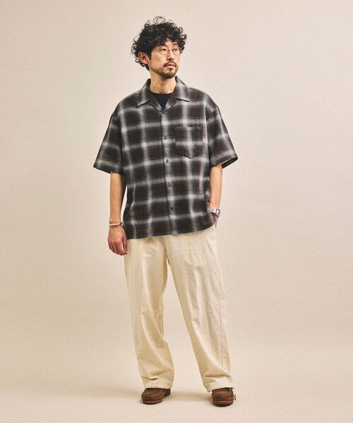FREAK'S STORE（フリークスストア） シャツ 半袖 先染めオンブレ