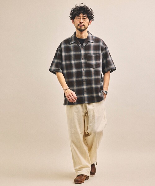 FREAK'S STORE（フリークスストア） シャツ 半袖 先染めオンブレ