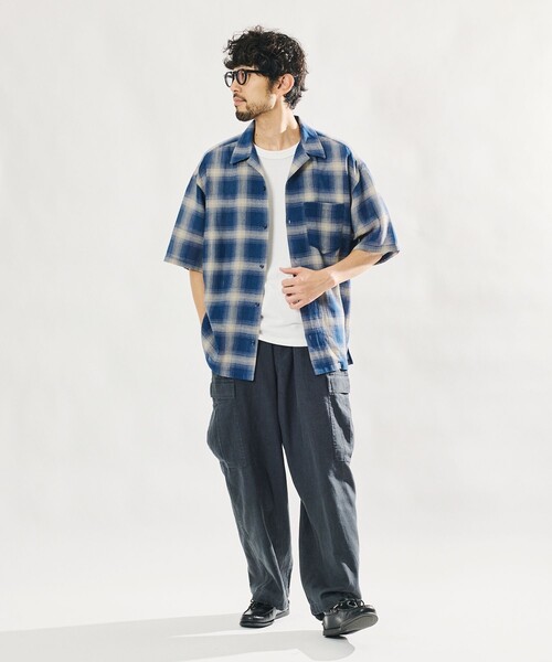 FREAK'S STORE（フリークスストア） シャツ 半袖 先染めオンブレ