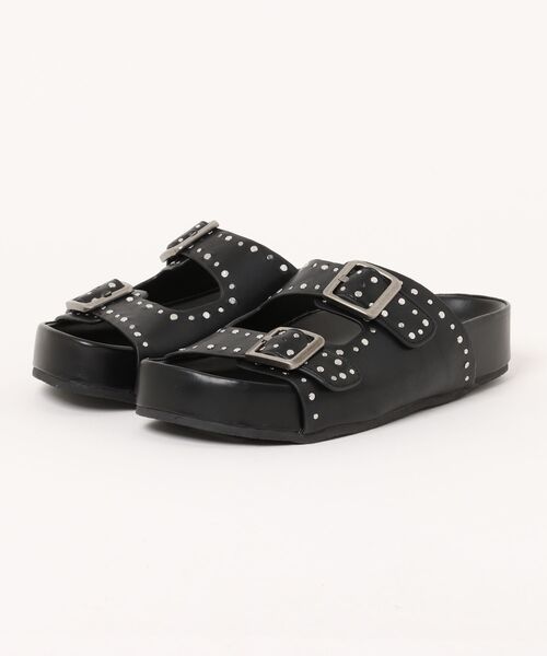 「JEANASIS」 フラットサンダル MEDIUM ブラック レディース_画像2
